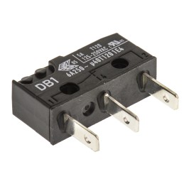 1 pcs - ZF Button Micro Switch, Tab Terminal, 6 A @ 250 V ac, SPDT