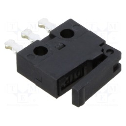 10 pcs : MS4-5L11DGQ - Microswitch SNAP ACTION, 0.5A/30VDC, with lever, SPDT, ON-(ON)