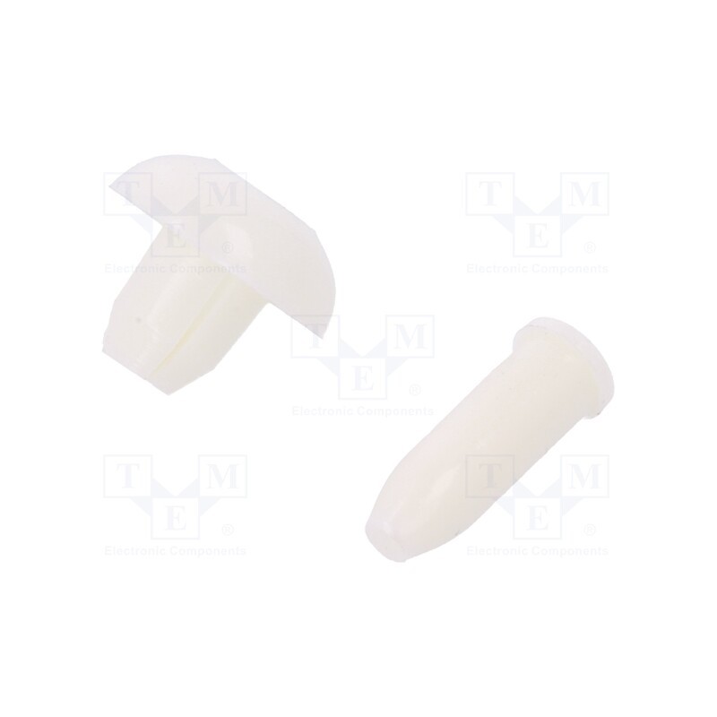 50 pcs : 8G4054.8X3.0W - Rivet, polyamide, L.rivet: 5.1mm, Panel cutout diam: 4.8mm, white