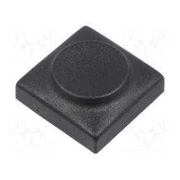 10 pcs : 825.000.011 - Button, rectangular, black, polyamide, 18.3x18.3mm