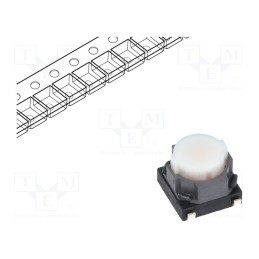 10 pcs : EVQP1Y05M - Microswitch TACT, SPST, Pos: 2, 0.02A/15VDC, SMT, none, 6.1x6x3.5mm