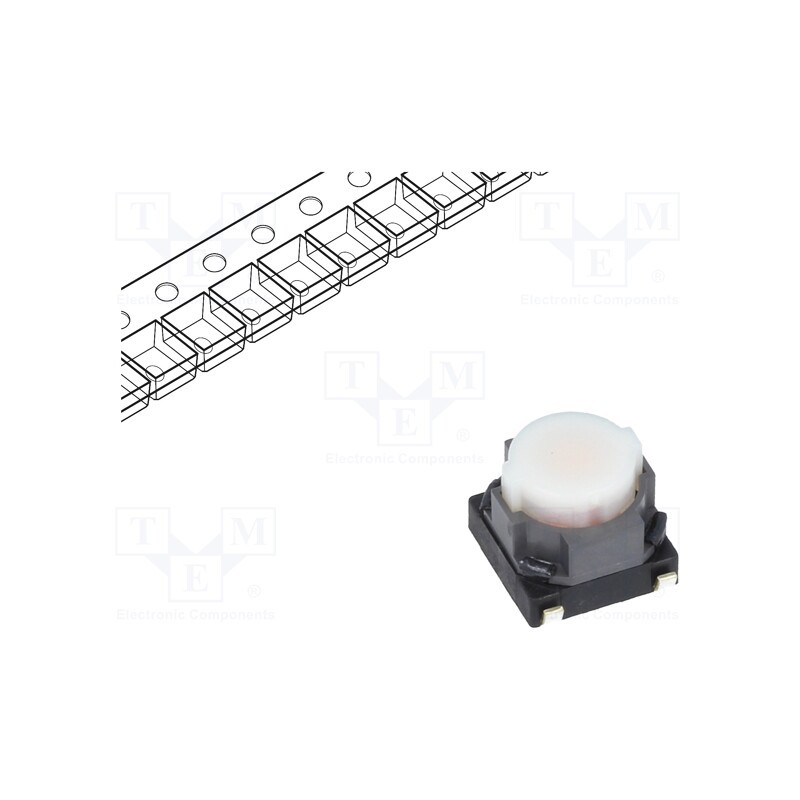 10 pcs : EVQP1Y05M - Microswitch TACT, SPST, Pos: 2, 0.02A/15VDC, SMT, none, 6.1x6x3.5mm