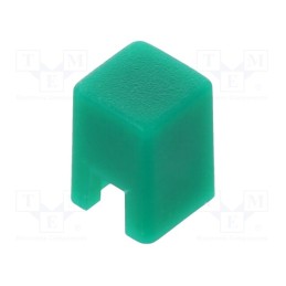 10 pcs : B321050 - Button, push-in, none, 5.5mm, -25÷70°C, square, green