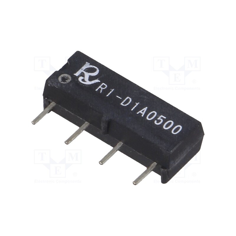 10 pcs : R1-D1A0500 - Relay: reed switch, SPST-NO, Ucoil: 5VDC, 1A, max.250VDC, 10VA, 50mW
