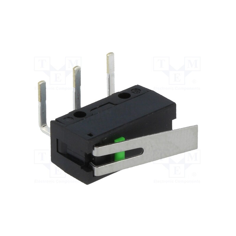 10 pcs : D2FS-FL-N-A - Microswitch SNAP ACTION, 0.1A/6VDC, with lever, SPST-NO, Pos: 2