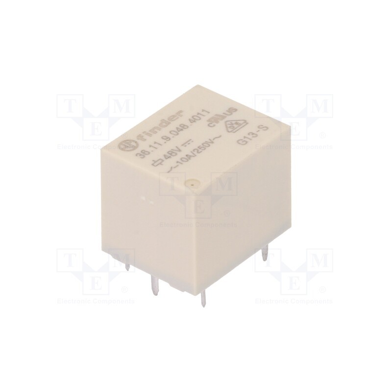 10 pcs : 36.11.9.048.4011 - Relay: electromagnetic, SPDT, Ucoil: 48VDC, 15A, 10A/250VAC, PCB