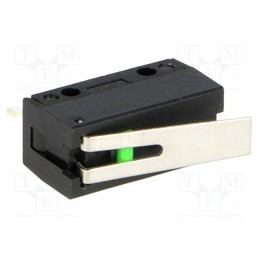 10 pcs : D2FS-FL-N-T - Microswitch SNAP ACTION, 0.1A/6VDC, with lever, SPST-NO, Pos: 2