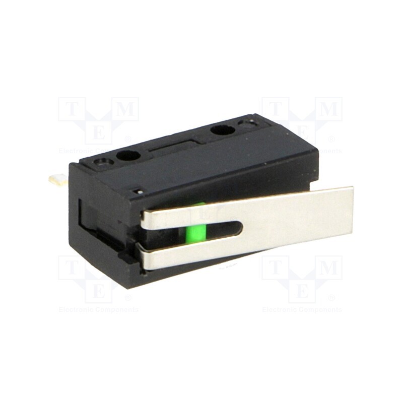 10 pcs : D2FS-FL-N-T - Microswitch SNAP ACTION, 0.1A/6VDC, with lever, SPST-NO, Pos: 2