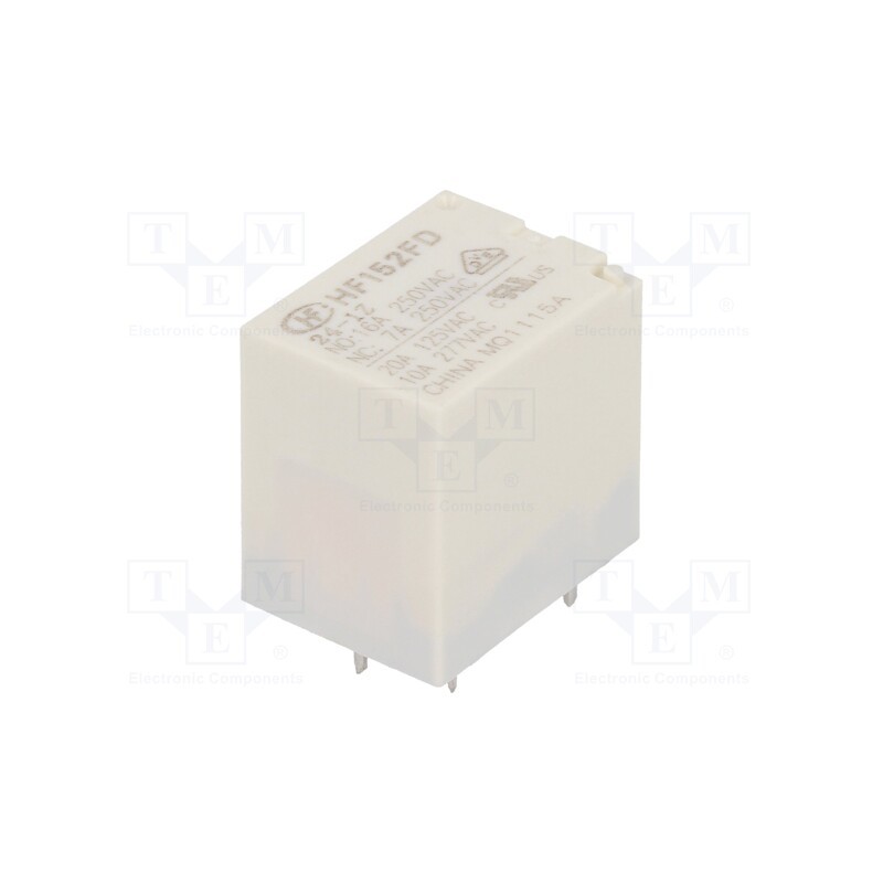 10 pcs : HF152FD/24-1Z - Relay: electromagnetic, SPDT, Ucoil: 24VDC, 17A, 17A/125VAC, PCB