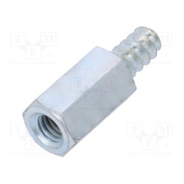 50 pcs : 226ST4.2X12 - Screwed spacer sleeve, 12mm, Int.thread: M4, Ext.thread: ST4,2