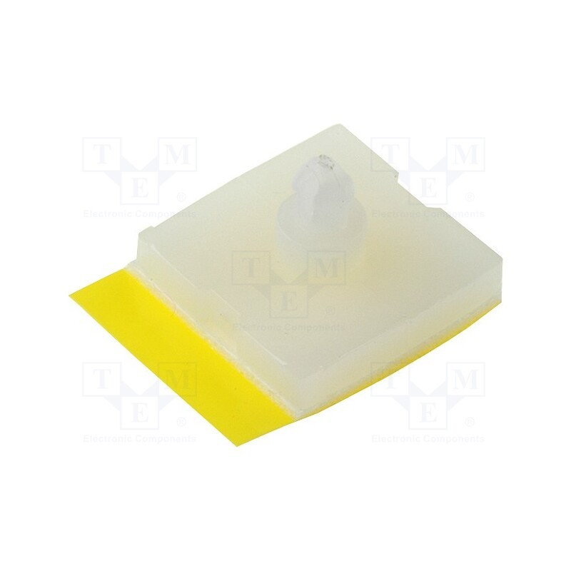 50 pcs : CBSBT-3-01A2-RT - Self-adhesive holder, polyamide, L: 4.8mm, Ø2: 2.54mm