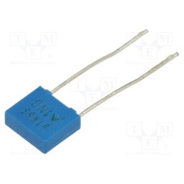 10 pcs : B32529C0104K189 - Capacitor: polyester, 100nF, 40VAC, 63VDC, 5mm, ±10%, 7.3x6.5x2.5mm