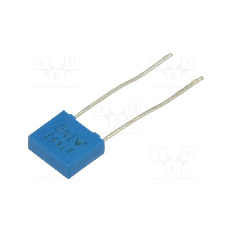 10 pcs : B32529C0104K189 - Capacitor: polyester, 100nF, 40VAC, 63VDC, 5mm, ±10%, 7.3x6.5x2.5mm