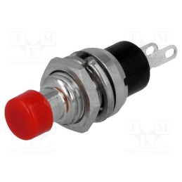 10 pcs : PS10B2RD - Switch: push-button, Pos: 2, SPST-NO, 1A/250VAC, OFF-(ON), on panel