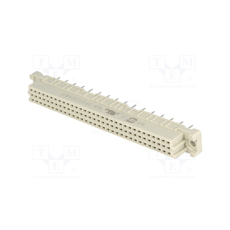 10 pcs : 9032326825 - Socket, DIN 41612, type C, female, PIN: 32, THT, straight, 2A, L4.5mm
