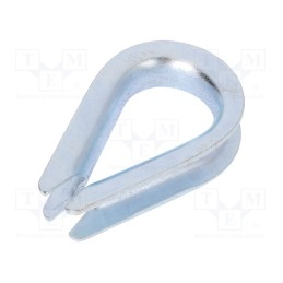 10 pcs : KU16 - Thimble for rope, steel, for rope, Ørope: 16mm, zinc, DIN 6899B