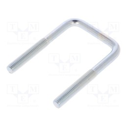 10 pcs : CBTC..8..43..81 (1 1/4') - U-bolt, C, 1.25, steel, zinc, Thread len: 41mm, Int.width: 43mm