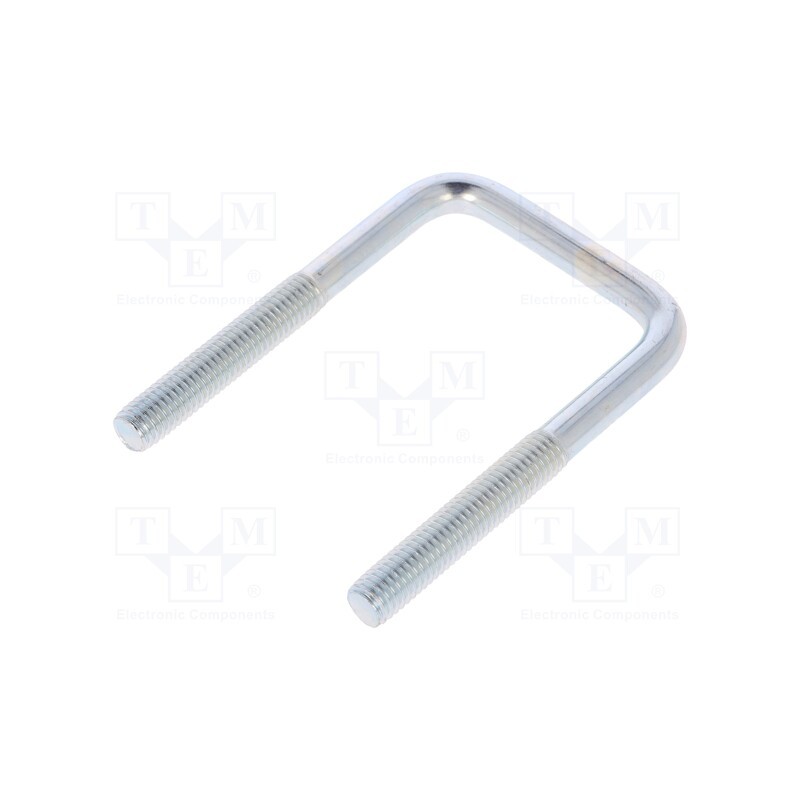 10 pcs : CBTC..8..43..81 (1 1/4') - U-bolt, C, 1.25, steel, zinc, Thread len: 41mm, Int.width: 43mm