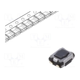 10 pcs : EVPAAU02Q - Microswitch TACT, SPST, Pos: 2, SMT, none, 5N, 2.9x3.5x1.4mm, 1.7mm