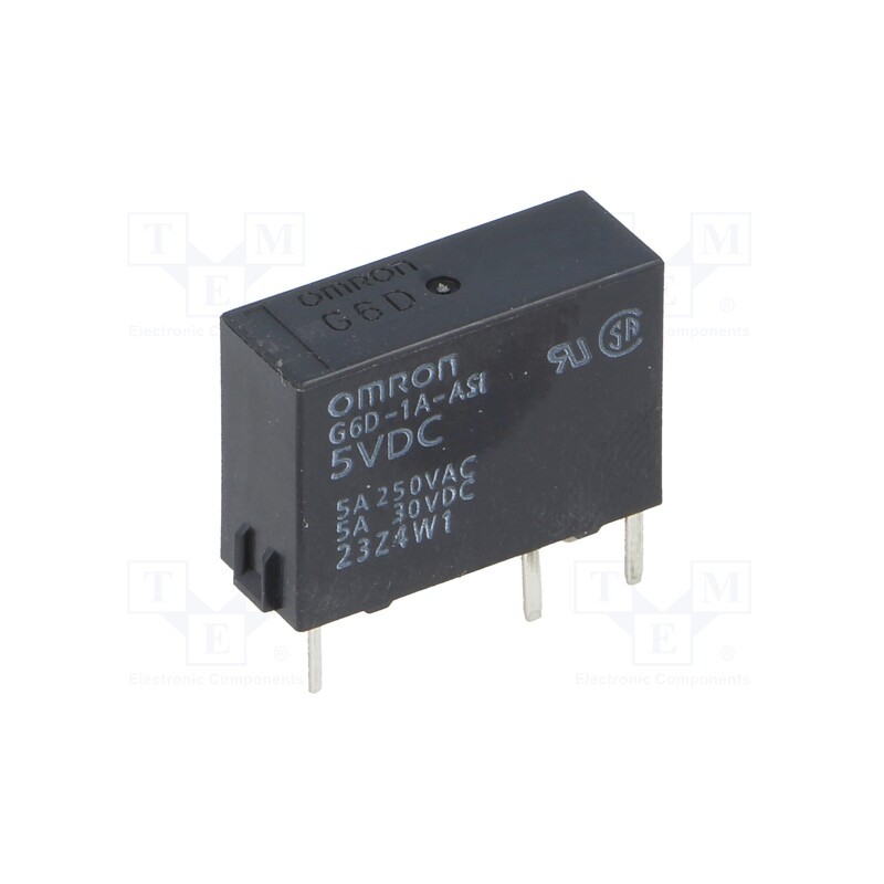 10 pcs : G6D-1A-ASI DC5 - Relay: electromagnetic, SPST-NO, Ucoil: 5VDC, Icontacts max: 5A