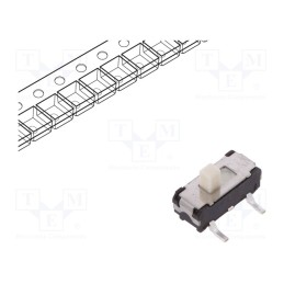 10 pcs : JS102011SCQN - Switch: slide, Pos: 2, SPDT, 0.3A/6VDC, ON-ON, THT, -40÷85°C, JS, reel