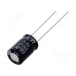 50 pcs : PF1C331MNN0812 - Capacitor: electrolytic, THT, 330uF, 16VDC, Ø8x11.5mm, Pitch: 3.5mm