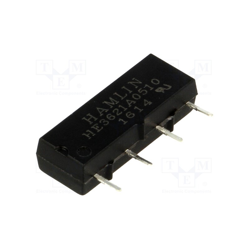 10 pcs : HE3621A0510 - Relay: reed switch, SPST-NO, Ucoil: 5VDC, 500mA, max.200VDC, 10W