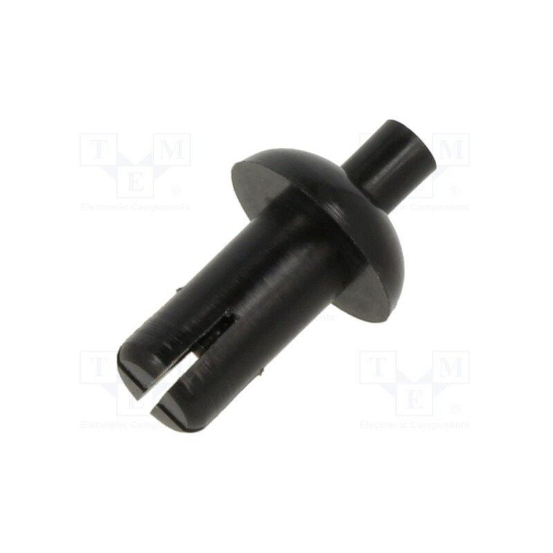 50 pcs : 8G406V20341 - Rivet, polyamide, L.rivet: 10mm, Panel cutout diam: 5.1mm, black