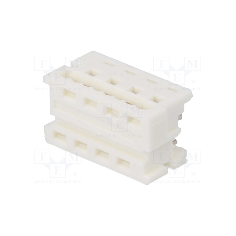 10 pcs : 90327-3308 - Plug, wire-board, female, PIN: 8, 1.27mm, IDC, for ribbon cable