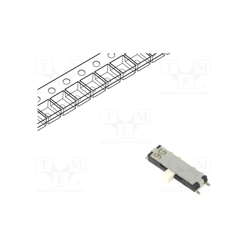 10 pcs : CUS-13TB - Switch: slide, Pos: 3, SP3T, 0.3A/4VDC, ON-ON-ON, SMT, Leads: curved