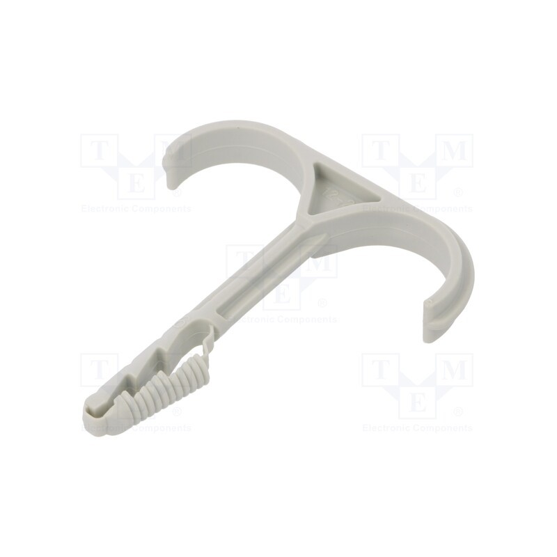50 pcs : 1974 2X12-25 - Holder, Cable P-clips,for braids,protective tubes, light grey