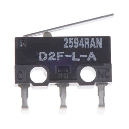 1 pcs - Omron Hinge Lever Micro Switch, Right Angle PCB Terminal, 3 A @ 125 V ac, SPDT, IP40