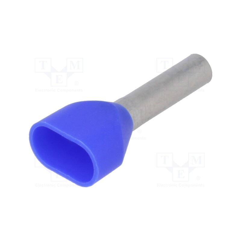 50 pcs : 9037510000 H2,5/21D ZH BL - Tip: bootlace ferrule, insulated,double, copper, 2.5mm2, 12mm