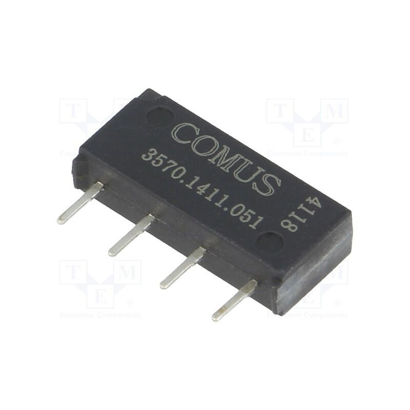 10 pcs : 3570.1411.051 - Relay: reed switch, SPST-NO, Ucoil: 5VDC, 500mA, max.200VDC, 10W