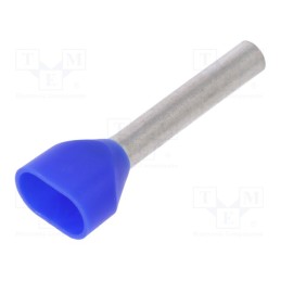 20 pcs : 9037520000 H2,5/27D ZH BL - Tip: bootlace ferrule, insulated,double, copper, 2.5mm2, 18mm