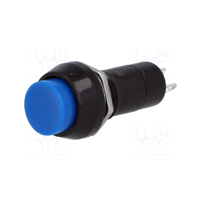 10 pcs : PS11ABU - Switch: push-button, Pos: 2, SPST-NO, 1A/250VAC, OFF-ON, Ø12mm