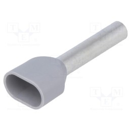 20 pcs : 9037540000 H4,0/28D ZH GR - Tip: bootlace ferrule, insulated,double, copper, 4mm2, 18mm, grey
