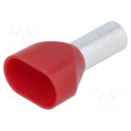 20 pcs : 9037570000 H10,0/24D ZH R - Tip: bootlace ferrule, insulated,double, copper, 10mm2, 12mm, red