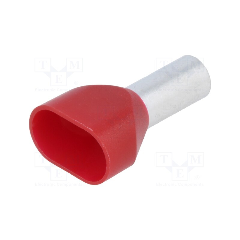 20 pcs : 9037570000 H10,0/24D ZH R - Tip: bootlace ferrule, insulated,double, copper, 10mm2, 12mm, red