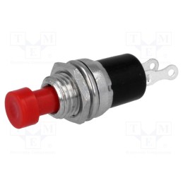 10 pcs : PS10BRD - Switch: push-button, Pos: 2, SPST-NO, 1A/250VAC, OFF-(ON), on panel