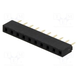 10 pcs : 904-1-010-0-NFX-XSO - Socket, pin strips, female, PIN: 10, straight, 2.54mm, THT, 1x10