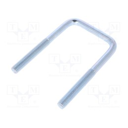 10 pcs : CBTC..8..49..90 (1 1/2'') - U-bolt, C, 1.25, steel, zinc, Thread len: 46mm, Int.width: 49mm