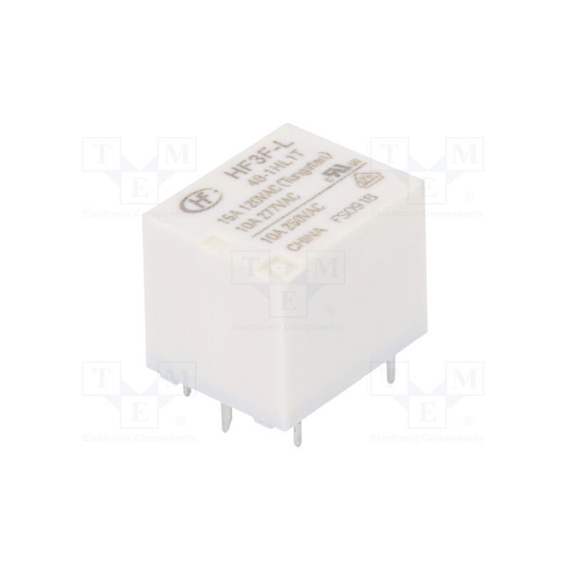 10 pcs : HF3F-L/48-1HL1T - Relay: electromagnetic, SPST-NO, Ucoil: 48VDC, 15A, 10A/277VAC