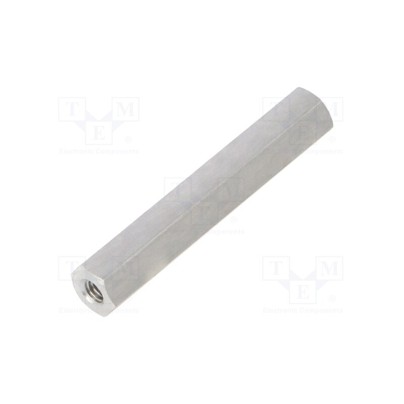 50 pcs : 132X30 - Screwed spacer sleeve, 30mm, Int.thread: M2,5, hexagonal