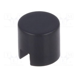 10 pcs : B32-2010 - Button, push-in, 5.5mm, -25÷70°C, round, black, Ø6mm