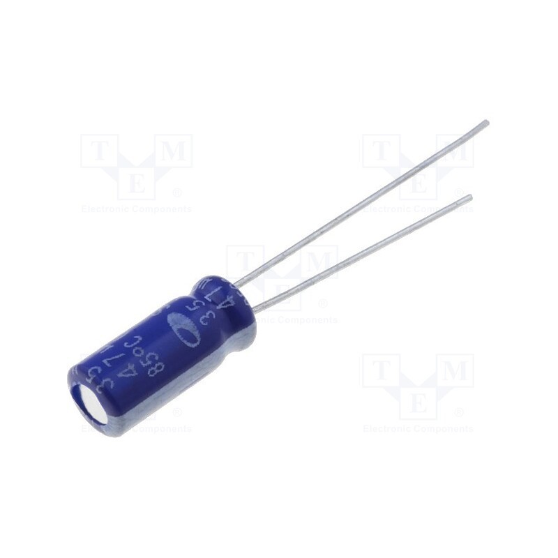 50 pcs : SD1V476M05011BB159 - Capacitor: electrolytic, THT, 47uF, 35VDC, Ø5x11mm, Pitch: 2mm, ±20%
