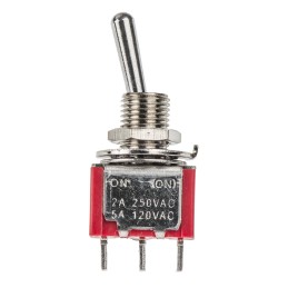 1 pcs - RS PRO Toggle Switch, Panel Mount, On-(On), SPDT, Solder Terminal