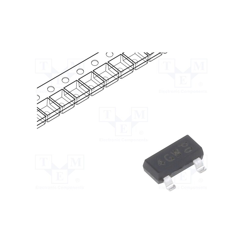 50 pcs : BC860C,215 - Transistor: PNP, bipolar, 45V, 0.1A, 250mW, SOT23,TO236AB