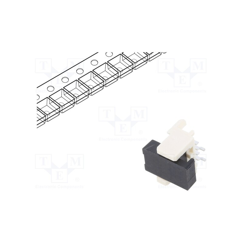 10 pcs : 908140204 - Socket, wire-board, male, PIN: 4, 1.27mm, SMT, PicoFlex, 1.2A, tinned