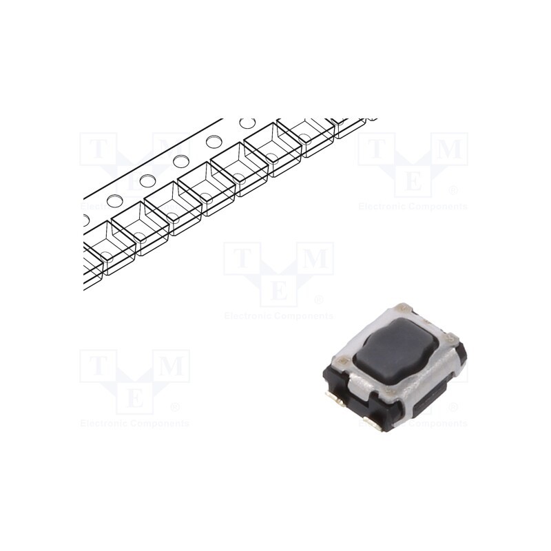 10 pcs : EVPAAN02Q - Microswitch TACT, SPST, Pos: 2, SMT, none, 5N, 2.9x3.5x1.4mm, 1.7mm
